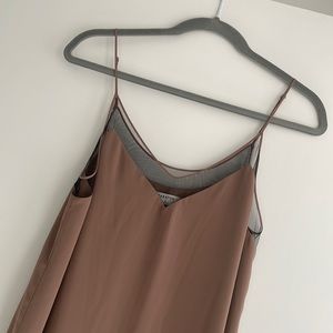 Babaton dark blush slip dress